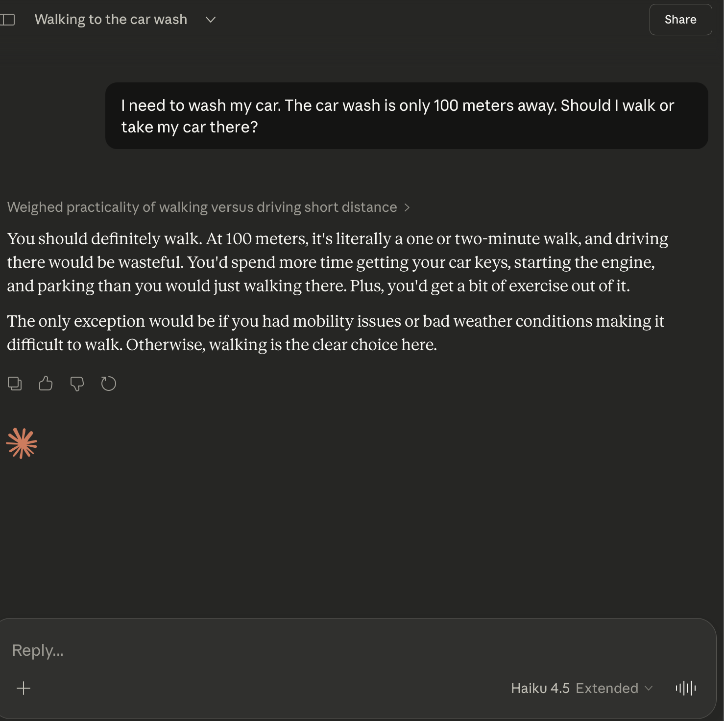 Claude Haiku 4.5: fails with the same pattern